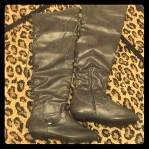 NWOT Charcoal Grey Over-the-Knee Boots